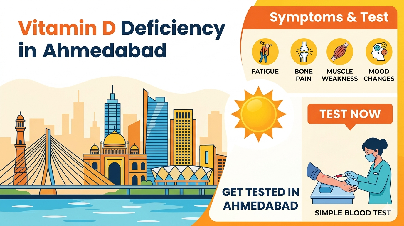 Vitamin D Deficiency in Ahmedabad: Symptoms, Tests & How to Fix It