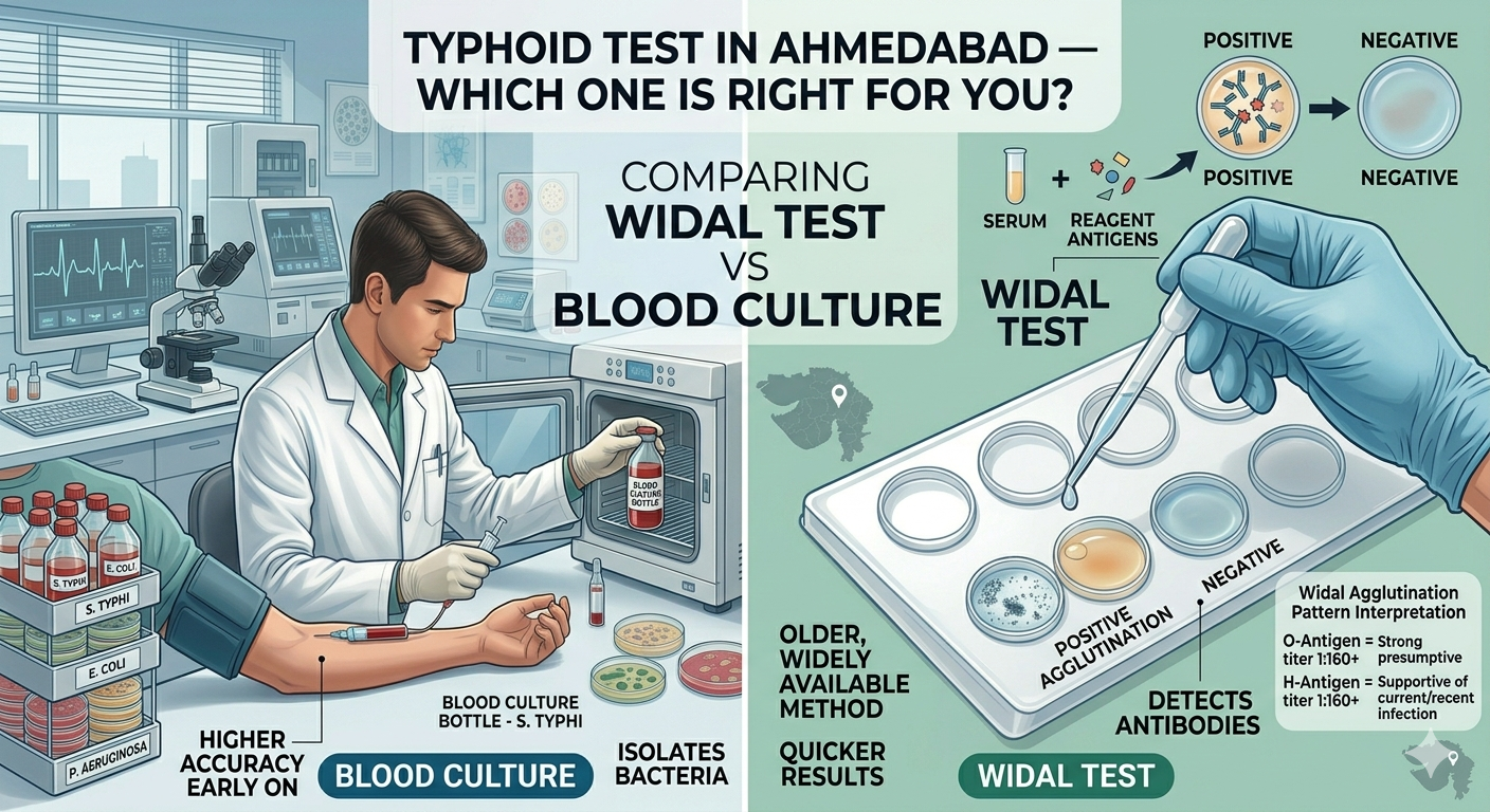 Typhoid Test in Ahmedabad — Widal Test vs Blood Culture: Which One Is Right for You?